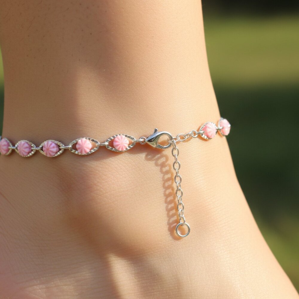 "Elegant Handmade Anklet – Delicate Jewelry for Women, MAR091277